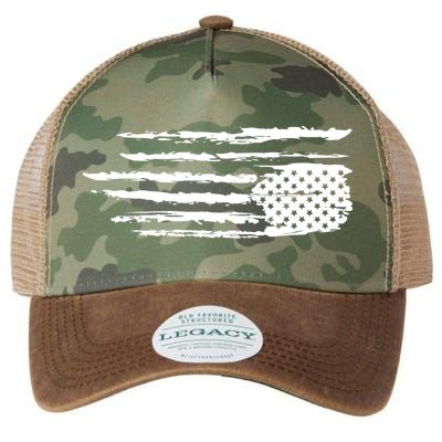 We Are Not Ok Upside Down USA Flag In Distress Legacy Tie Dye Trucker Hat