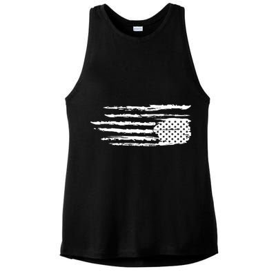 We Are Not Ok Upside Down USA Flag In Distress Ladies PosiCharge Tri-Blend Wicking Tank