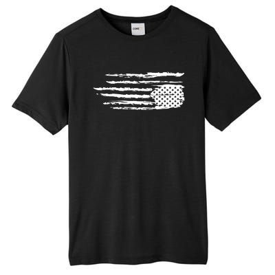 We Are Not Ok Upside Down USA Flag In Distress Tall Fusion ChromaSoft Performance T-Shirt