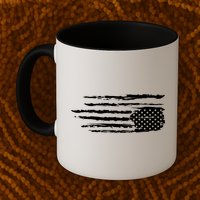 We Are Not Ok Upside Down USA Flag In Distress Mug