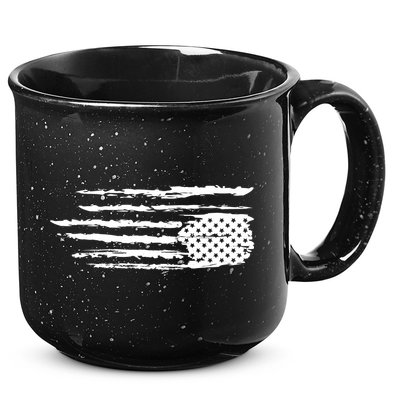 We Are Not Ok Upside Down USA Flag In Distress 15oz Campfire Ceramic Mug