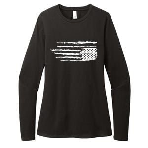 We Are Not Ok Upside Down USA Flag In Distress Womens CVC Long Sleeve Shirt