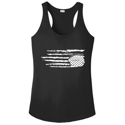 We Are Not Ok Upside Down USA Flag In Distress Ladies PosiCharge Competitor Racerback Tank