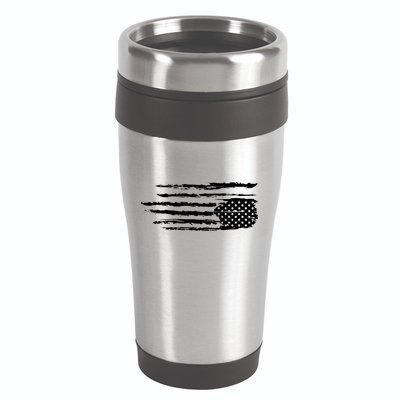 We Are Not Ok Upside Down USA Flag In Distress 16oz Travel Tumbler