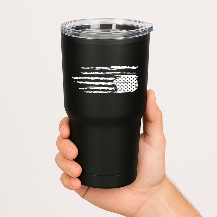 We Are Not Ok Upside Down USA Flag In Distress Tumbler