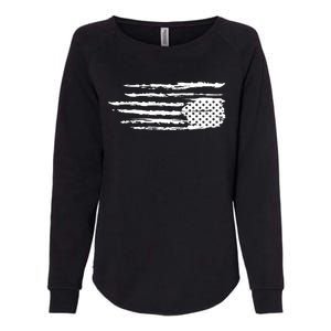 We Are Not Ok Upside Down USA Flag In Distress Womens California Wash Sweatshirt