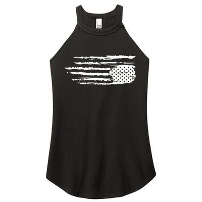 We Are Not Ok Upside Down USA Flag In Distress Women's Perfect Tri Rocker Tank