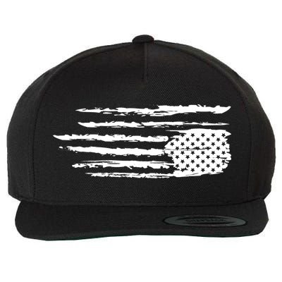 We Are Not Ok Upside Down USA Flag In Distress Wool Snapback Cap