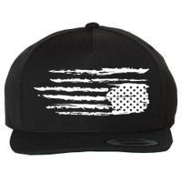 We Are Not Ok Upside Down USA Flag In Distress Wool Snapback Cap