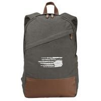 We Are Not Ok Upside Down USA Flag In Distress Cotton Canvas Backpack