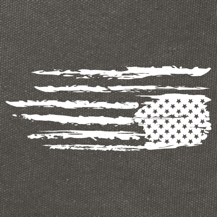 We Are Not Ok Upside Down USA Flag In Distress Cotton Canvas Backpack