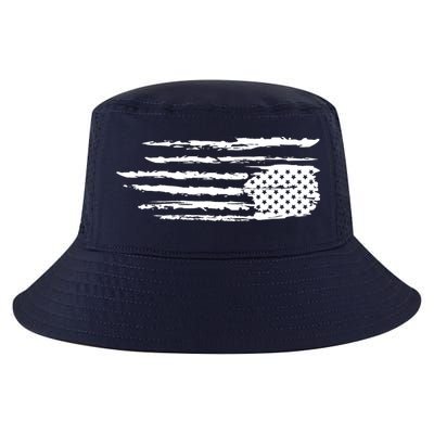 We Are Not Ok Upside Down USA Flag In Distress Cool Comfort Performance Bucket Hat