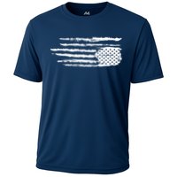 We Are Not Ok Upside Down USA Flag In Distress Performance Shirt