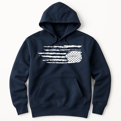 We Are Not Ok Upside Down USA Flag In Distress Hoodie