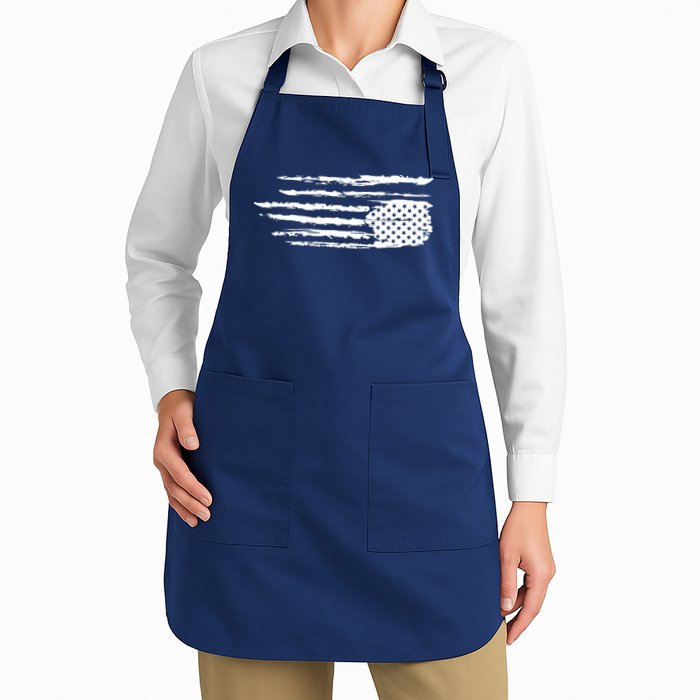 We Are Not Ok Upside Down USA Flag In Distress Apron