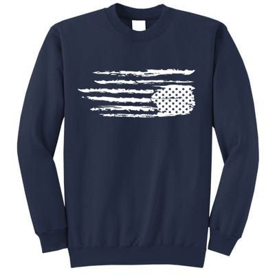 We Are Not Ok Upside Down USA Flag In Distress Sweatshirt