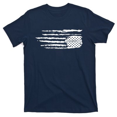 We Are Not Ok Upside Down USA Flag In Distress T-Shirt