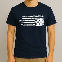 We Are Not Ok Upside Down USA Flag In Distress T-Shirt