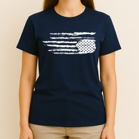 We Are Not Ok Upside Down USA Flag In Distress T-Shirt