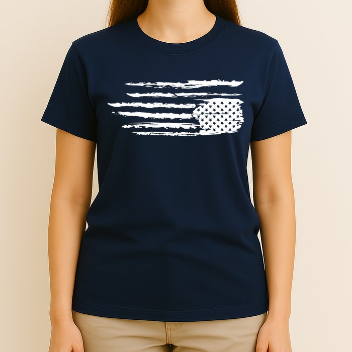 We Are Not Ok Upside Down USA Flag In Distress T-Shirt