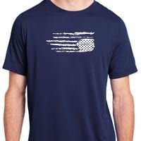 We Are Not Ok Upside Down USA Flag In Distress Adult ChromaSoft Performance T-Shirt