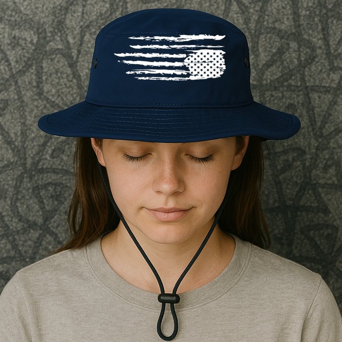 We Are Not Ok Upside Down USA Flag In Distress Bucket Hat