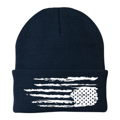 We Are Not Ok Upside Down USA Flag In Distress Beanie