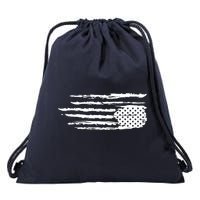 We Are Not Ok Upside Down USA Flag In Distress Drawstring Bag