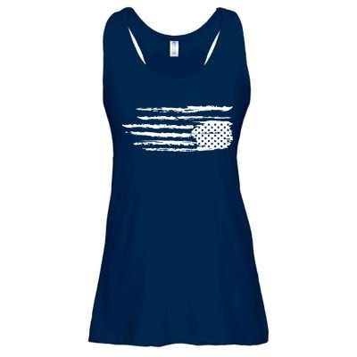 We Are Not Ok Upside Down USA Flag In Distress Ladies Essential Flowy Tank
