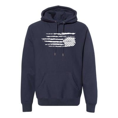 We Are Not Ok Upside Down USA Flag In Distress Premium Hoodie