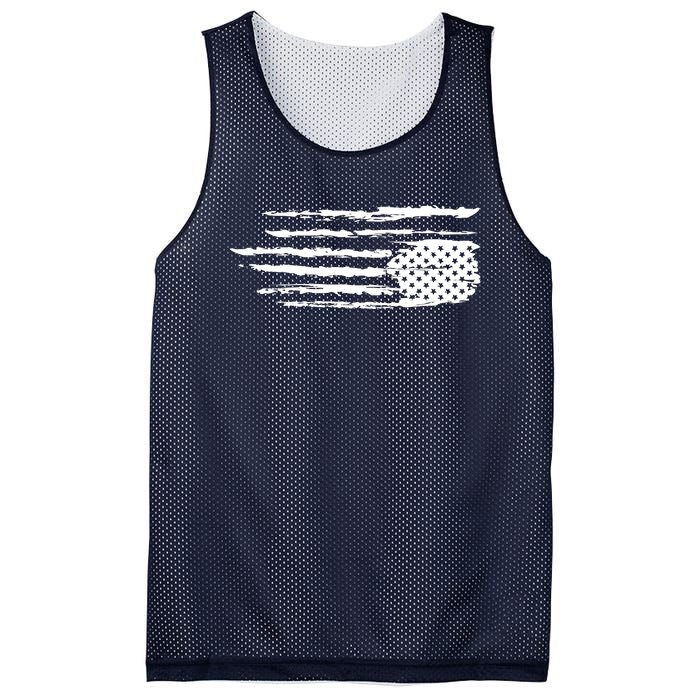 We Are Not Ok Upside Down USA Flag In Distress Mesh Reversible Basketball Jersey Tank