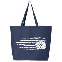 We Are Not Ok Upside Down USA Flag In Distress 25L Jumbo Tote