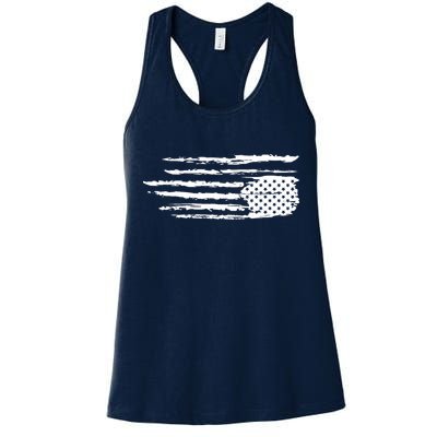We Are Not Ok Upside Down USA Flag In Distress Womens Tank Top