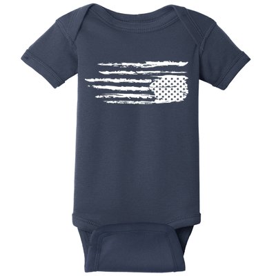 We Are Not Ok Upside Down USA Flag In Distress Baby Bodysuit