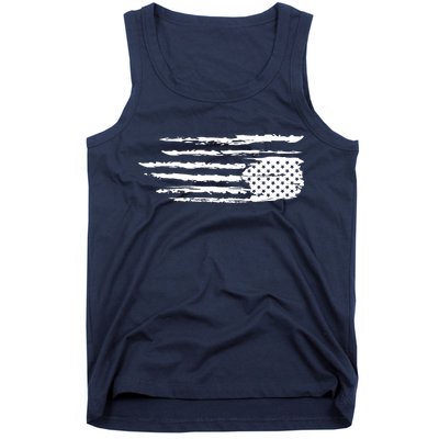 We Are Not Ok Upside Down USA Flag In Distress Tank Top