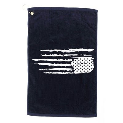 We Are Not Ok Upside Down USA Flag In Distress Golf Towel