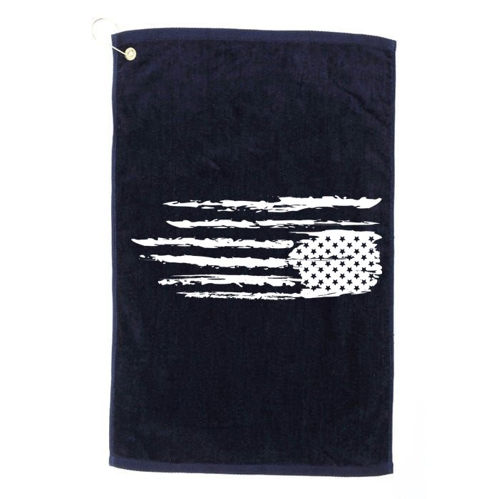 We Are Not Ok Upside Down USA Flag In Distress Golf Towel