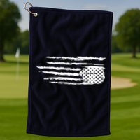 We Are Not Ok Upside Down USA Flag In Distress Golf Towel