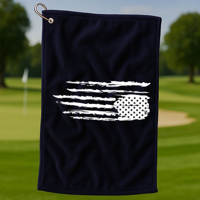 We Are Not Ok Upside Down USA Flag In Distress Golf Towel