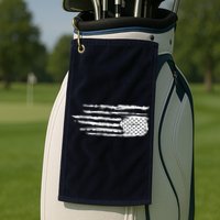 We Are Not Ok Upside Down USA Flag In Distress Golf Towel