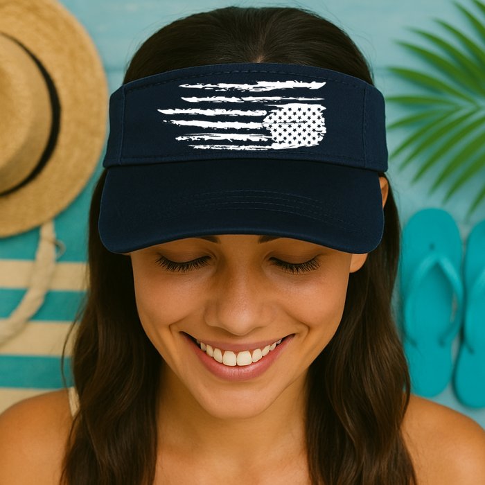 We Are Not Ok Upside Down USA Flag In Distress Visor