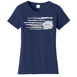 We Are Not Ok Upside Down USA Flag In Distress Women's T-Shirt