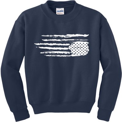 We Are Not Ok Upside Down USA Flag In Distress Kids Sweatshirt