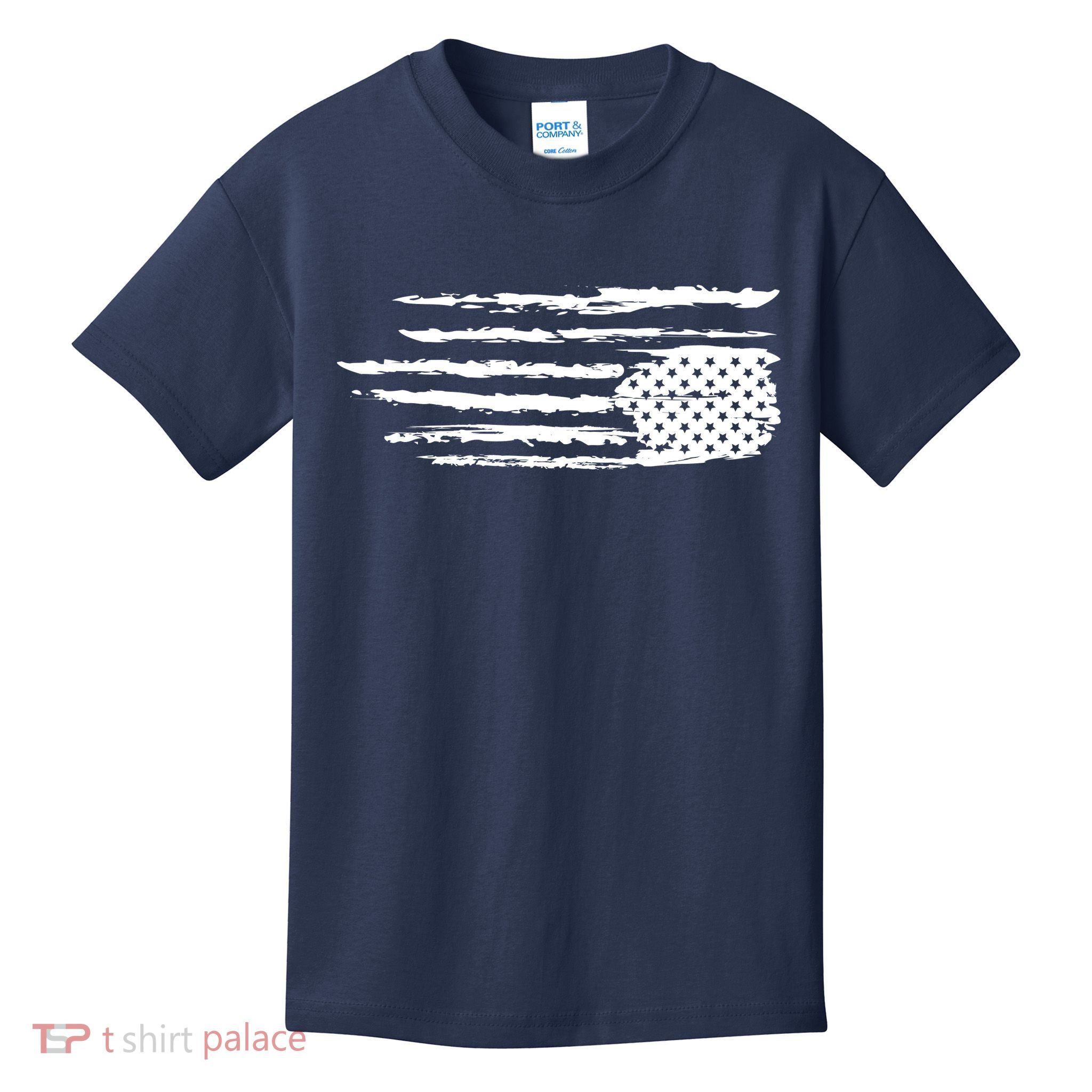 We Are Not Ok Upside Down USA Flag In Distress Kids T-Shirt