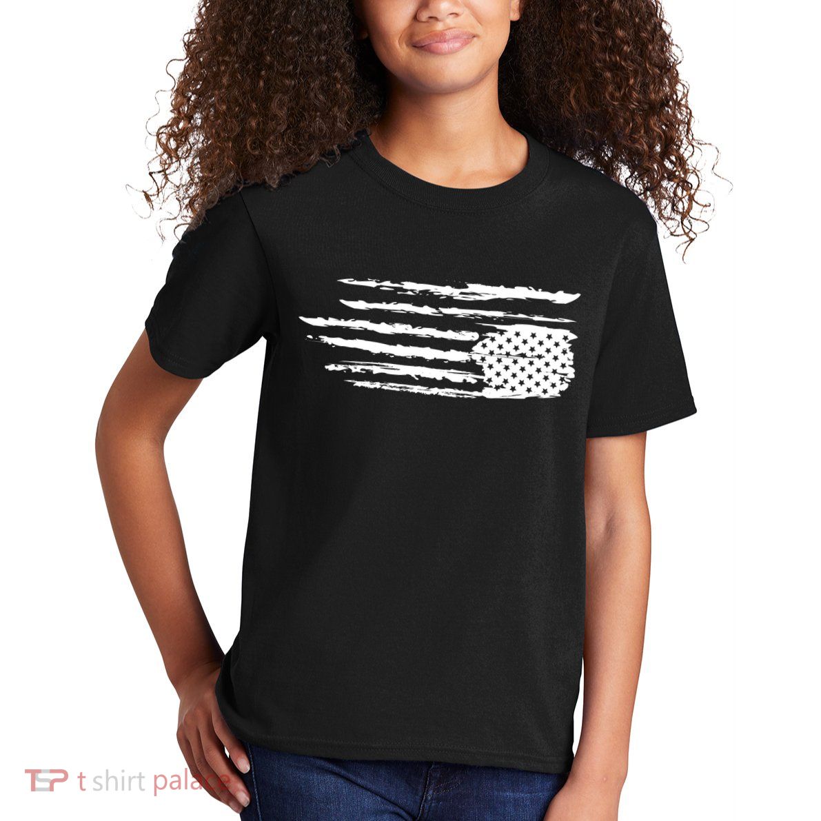 We Are Not Ok Upside Down USA Flag In Distress Kids T-Shirt