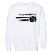 We Are Not Ok Upside Down USA Flag In Distress Garment-Dyed Sweatshirt
