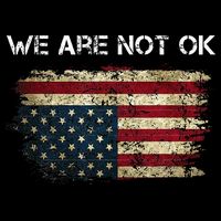 We Are Not Ok Usa Flag Upside Down Cooling Performance Crew T-Shirt