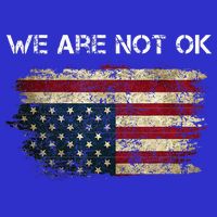 We Are Not Ok Usa Flag Upside Down Apron