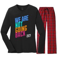 We Are Not Going Back Kamala Women's Long Sleeve Flannel Pajama Set 