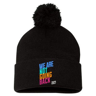 We Are Not Going Back Kamala Pom Pom 12in Knit Beanie